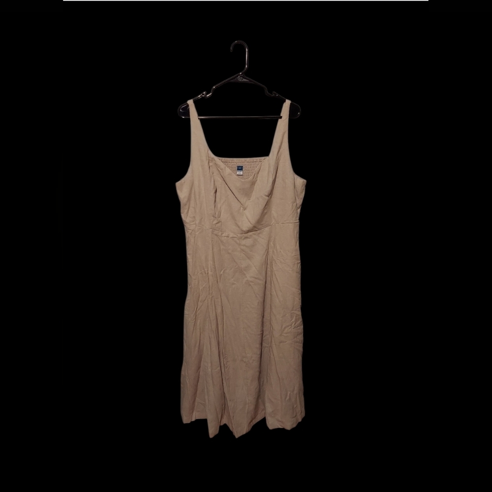 NWT Old Navy XXL Linen Midi Maxi Dress Euro Summer Coastal Beach Granola Girl